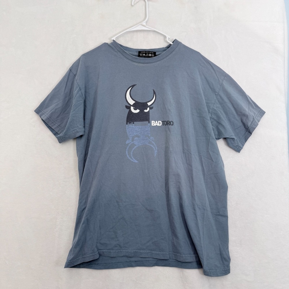 Jordi Nogues T Shirt Mens L Blue Bad Toro Graphic Logo